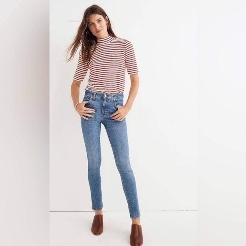 Madewell Petite 9” High Rise Skinny In Comfort Stretch Eco Edition